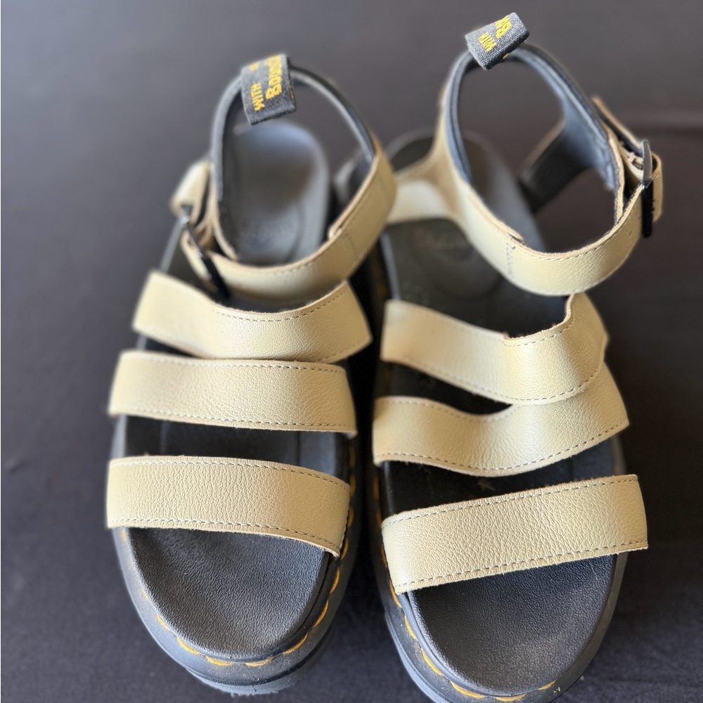 Dr. Martens Beige Strap Sandals